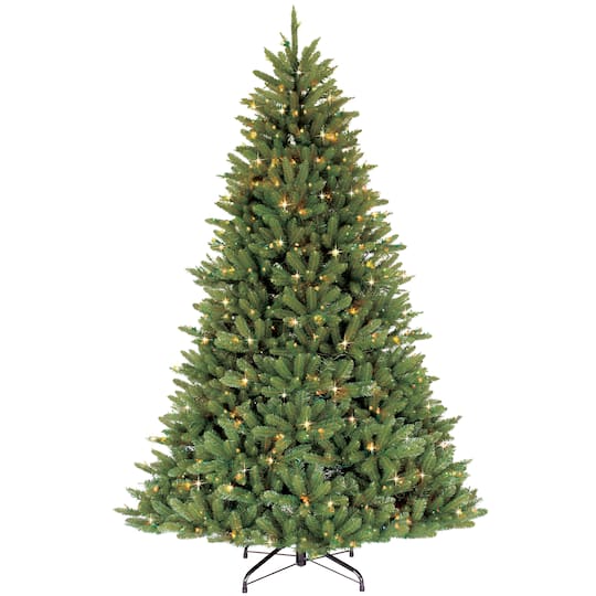 7.5Ft Pre-Lit Fraser Fir Artificial Christmas Tree, Clear Lights By Puleo International in Green | 7.5 ft | Michaels®